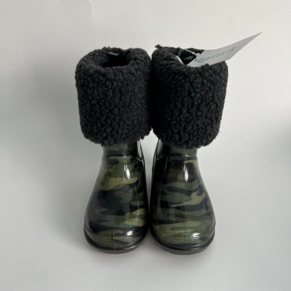 Cater's Kids Rain Boots Camouflage  Toddler Sz 4M NWT Lined KB-001